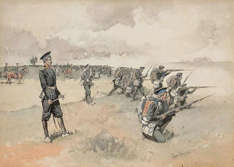 Advance of Russian Infantry
