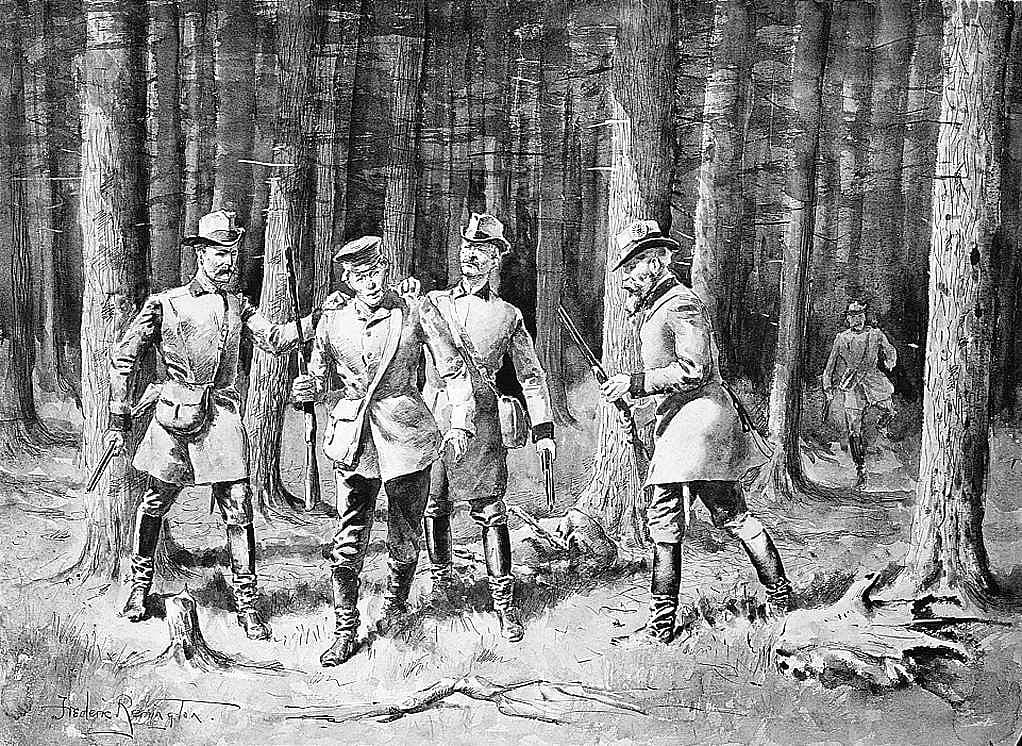 Arrest of a Poacher in the Forest