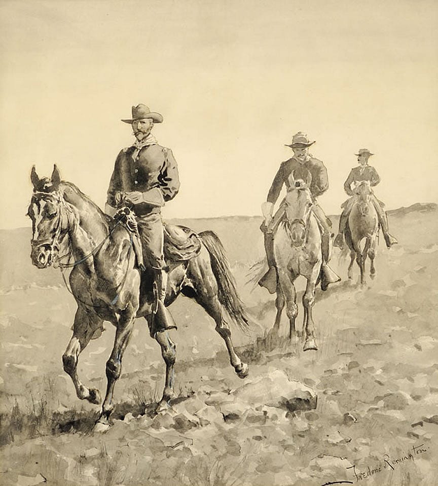 Charles F. Roe Making His Famous Ride to Camp Warner