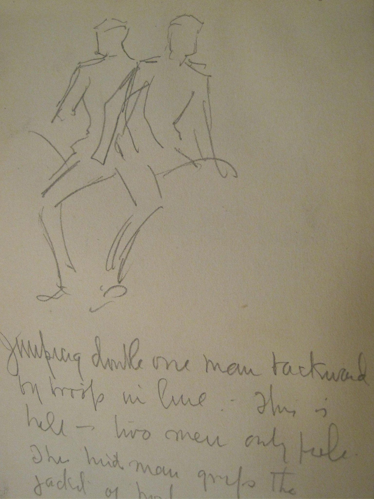 sketch (over the saddle back to back)