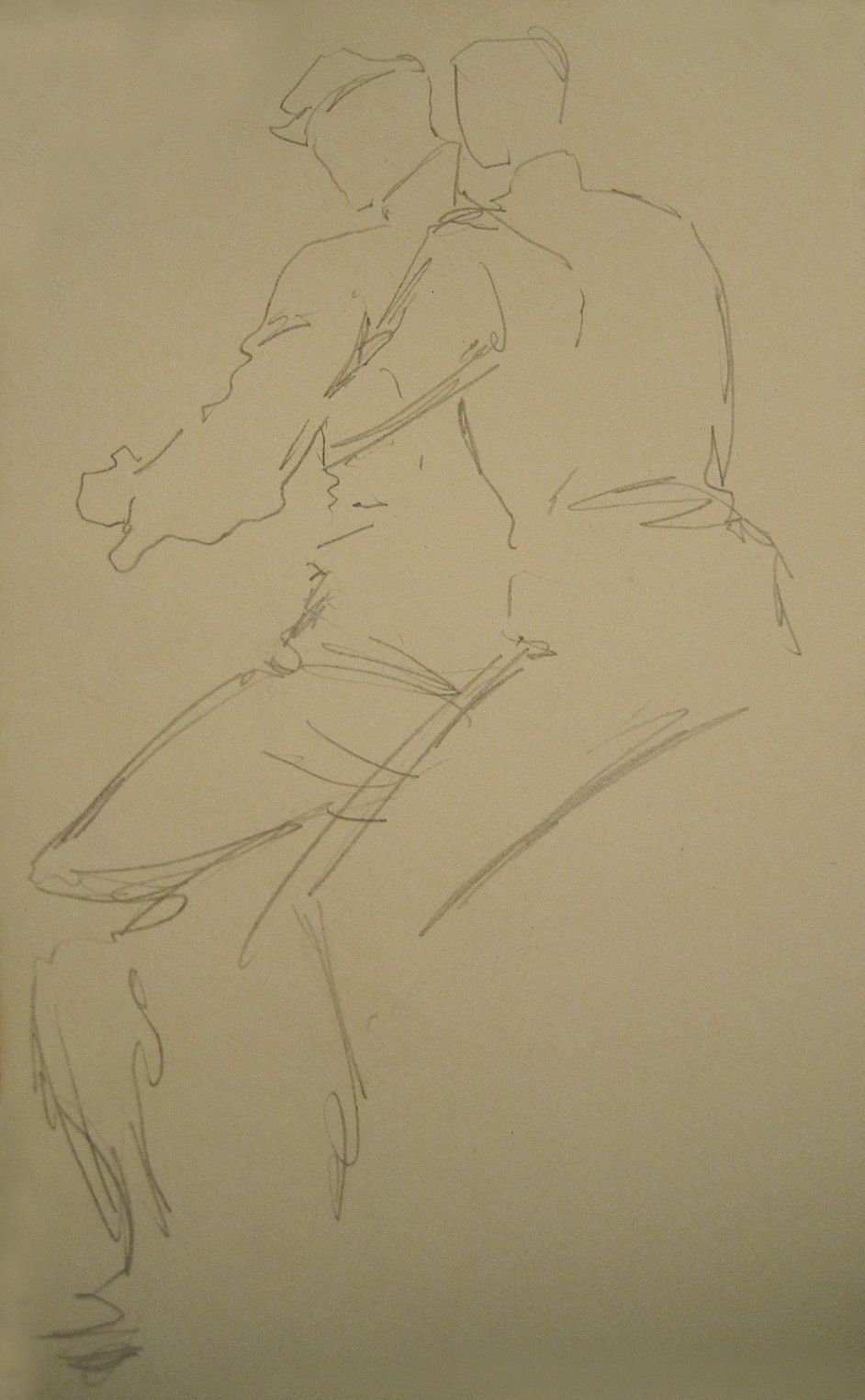 Untitled Sketch (War Corespondent and the Dragoon)