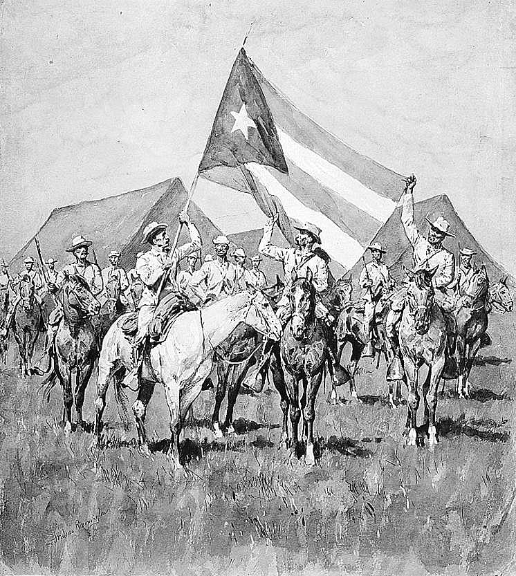 The Flag of Cuba--Insurgent Cavalry Formed for a Charge