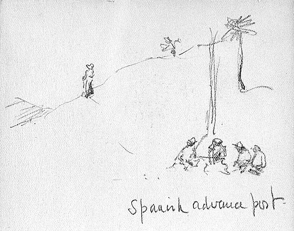 Untitled Sketch (A Spanish Picket Post)