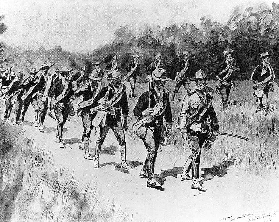 Dismounted Cavalry on the March to Santiago