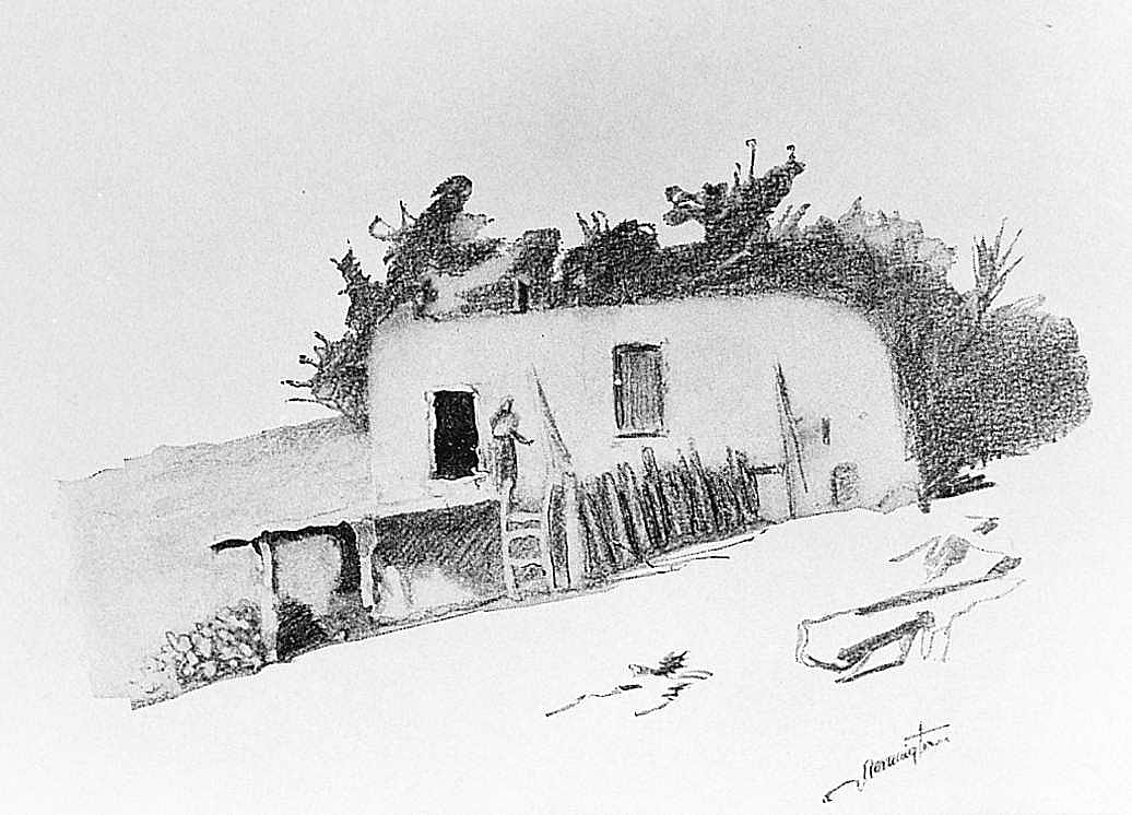 Untitled (Done in the Open, adobe dwelling)