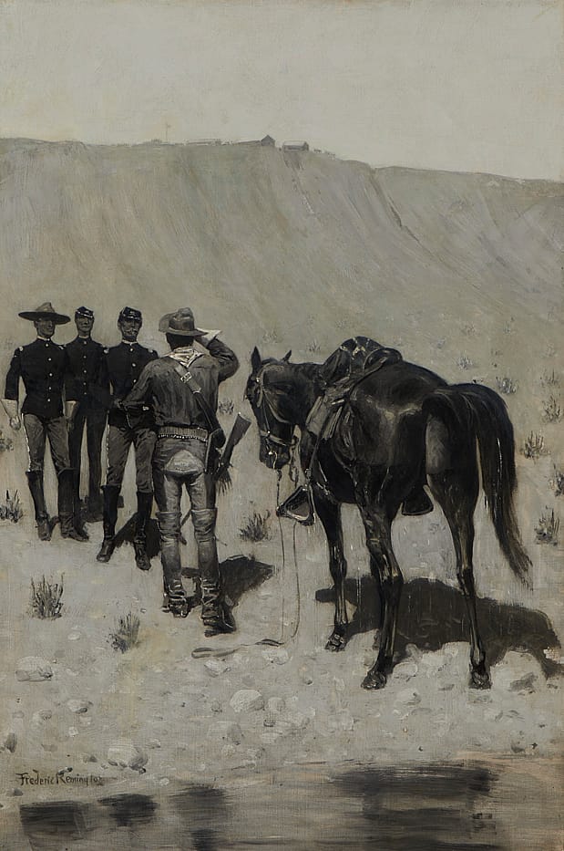 "The Soldier Leaped from His Saddle"