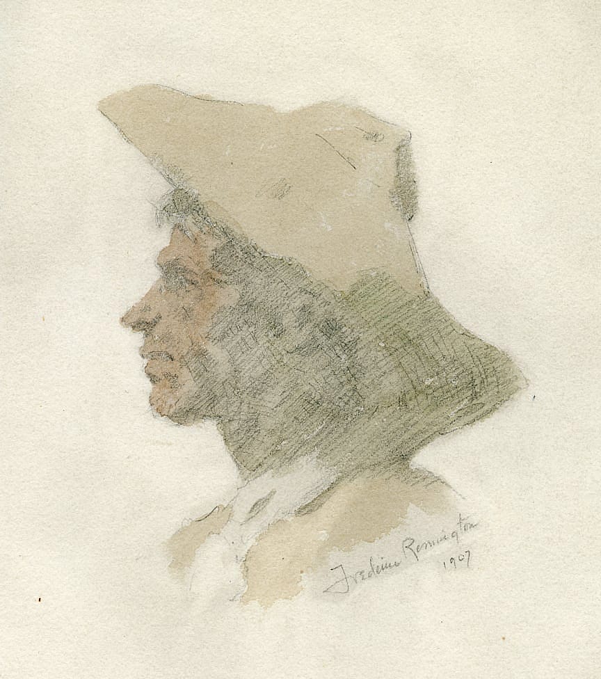 Untitled (drawing of a man in profile)