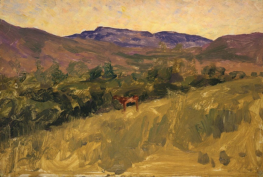 Untitled (landscape with horse)