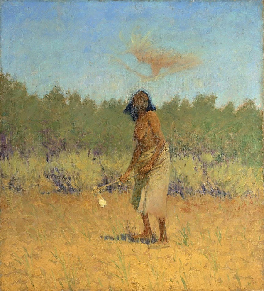 Untitled (Indian woman with hoe)