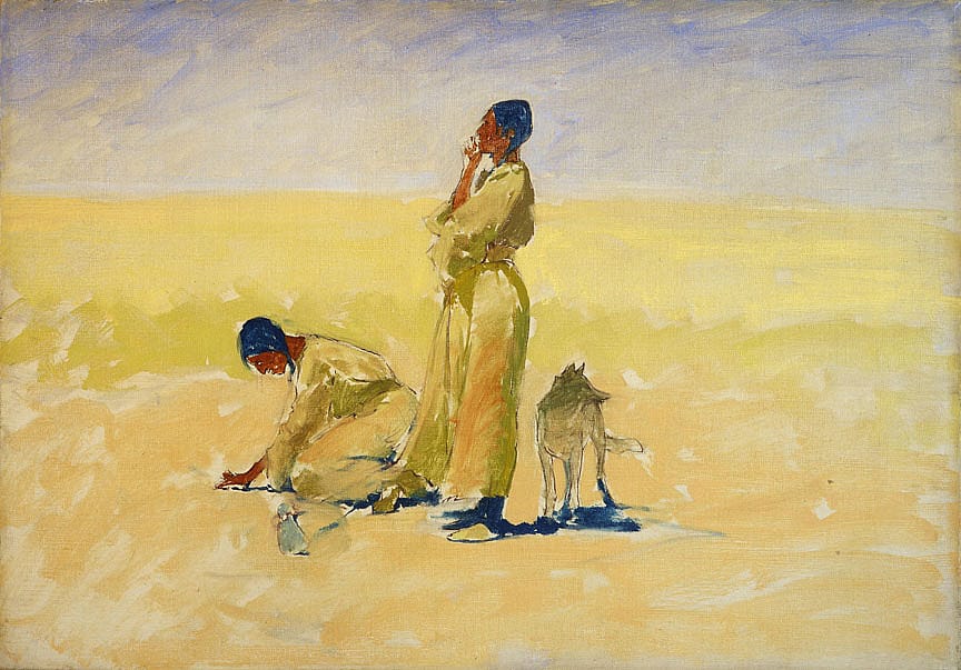 Untitled (two Indian women planting)