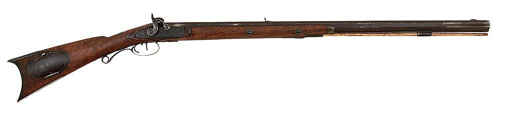 J & S Hawken half stock percussion rifle. Gift of William B. Ruger, Sr. and Sturm, Ruger and Company. 1997.4.2
