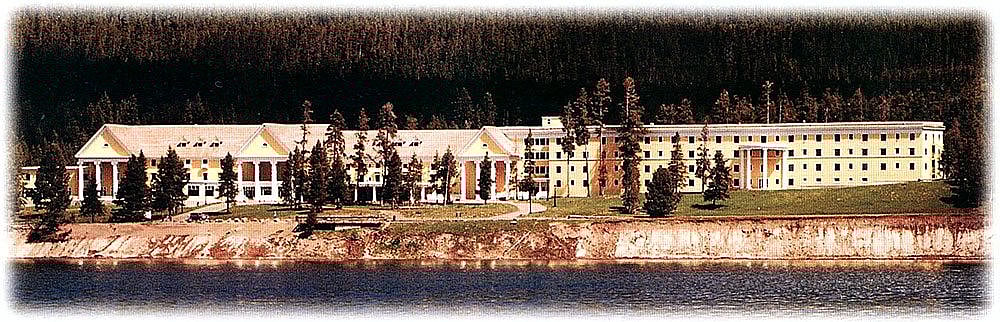 Lake Hotel can be seen from vantage points all around the lake, including this one from the water itself. Jeff Shrin photo.