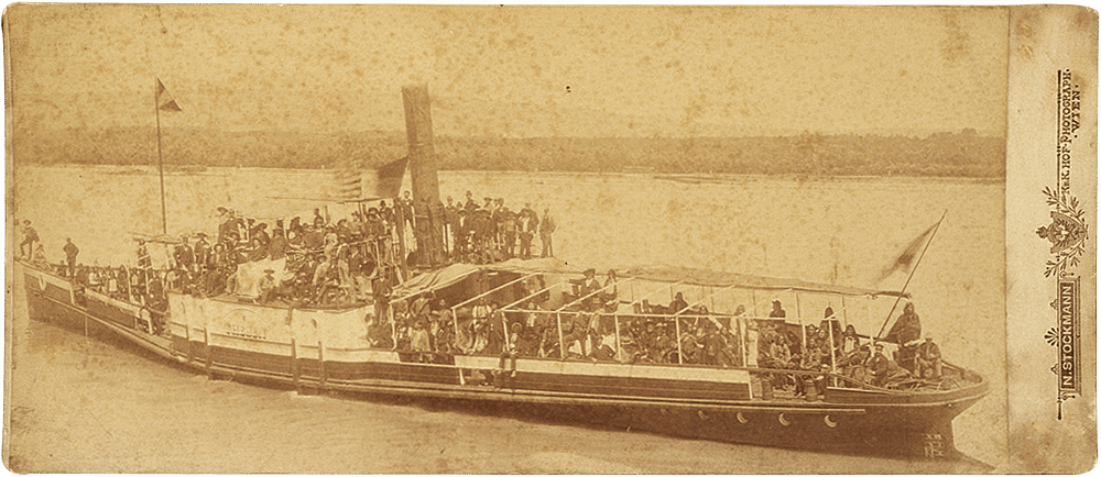 Wild West show on a boat in Vienna, ca. 1906. Gift of Mrs. W.F. Schensley. P.69.1122