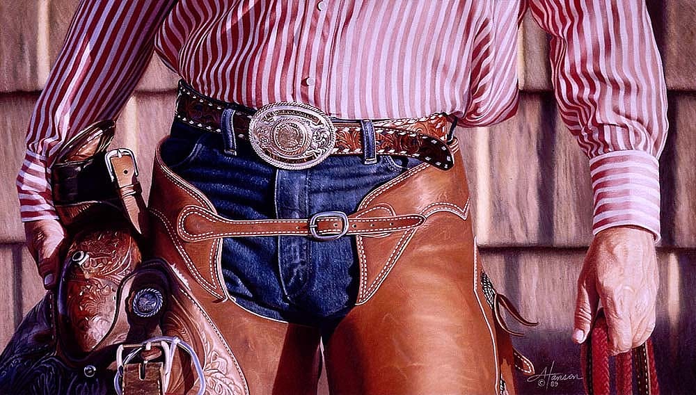 Ann Hanson (b. 1953). "Traditions," 1989. Pastel on paper. William E. Weiss Purchase Award - 1990 Buffalo Bill Art Show. 5.90