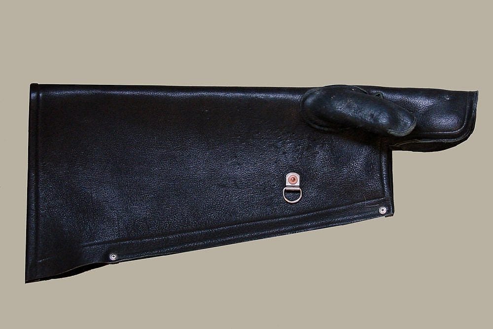 Glove Shield. Note the D-ring attached to the shield, which all our gloves have.