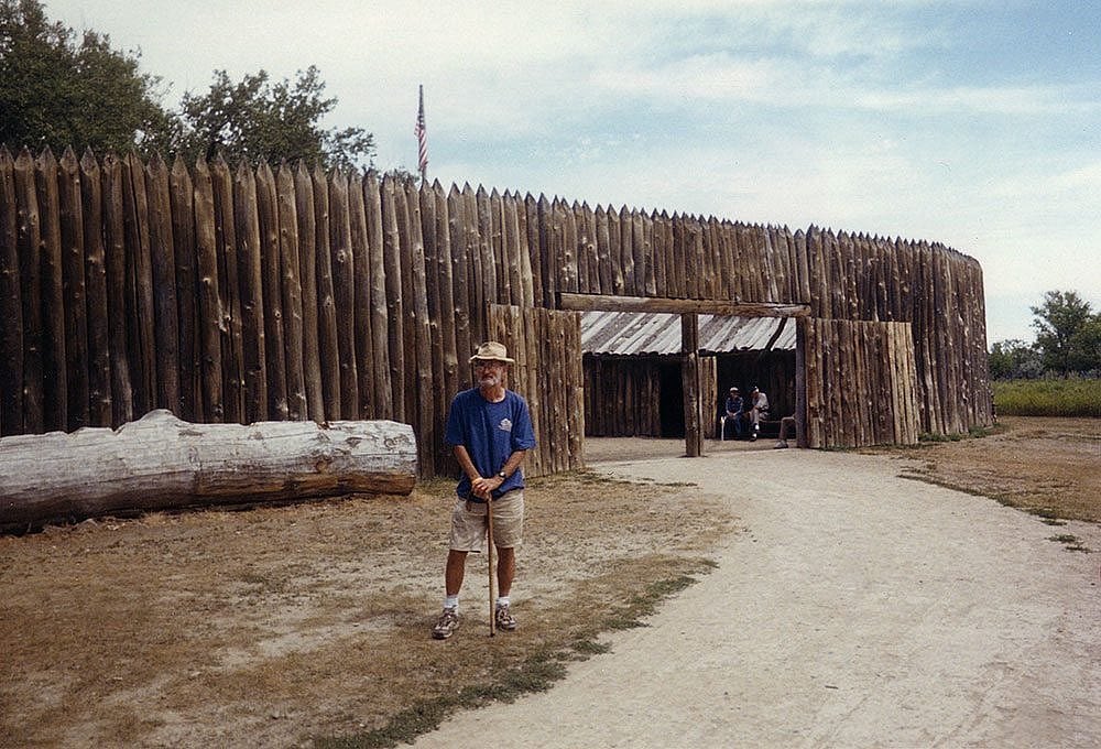The re-constructed Fort Mandan in North Dakota.
