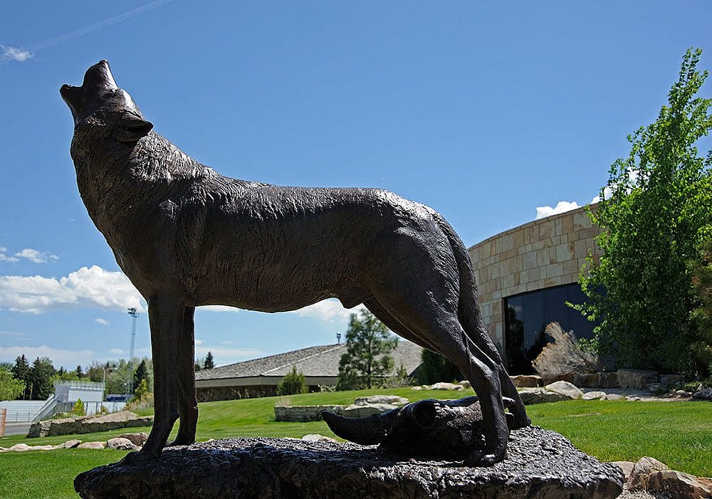 Sculpture guide: "Last of the Buffalo" by Michael Coleman. Outdoor sculpture at the Center of the West. 18.09