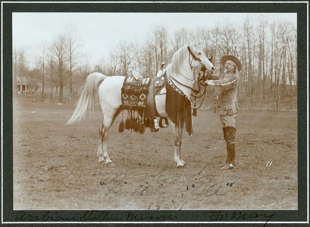 Buffalo Bill with his white horse