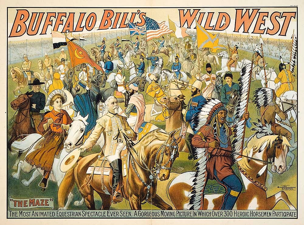 The Maze, Buffalo Bill's Wild West poster, 1908. Gift of The Coe Foundation. 1.69.74