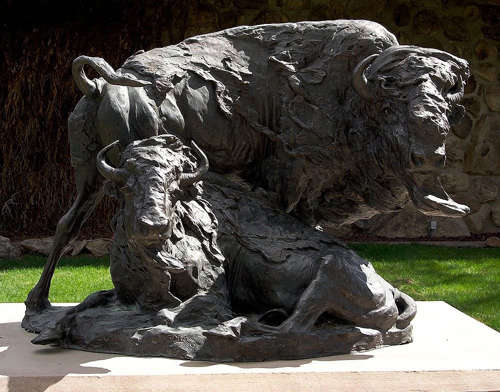 T.D. Kelsey (b. 1946). Change of Seasons, modeled 1994, cast 1995. Cast 6 of edition of 10 by Billings Bronze. Bronze, H 45.5 x W 60 inches. Gift of Allen & Company, Incorporated. 2.95