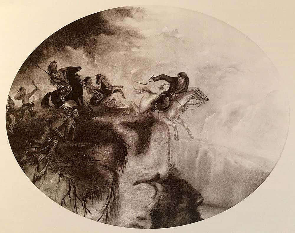 Unknown artist. McCullough's Leap, after 1852. Original oil on canvas; reproduced here from magazine image, 24.875 x 29.5 inches. Gift of Edgar William and Bernice Chrysler Garbisch. 10.77