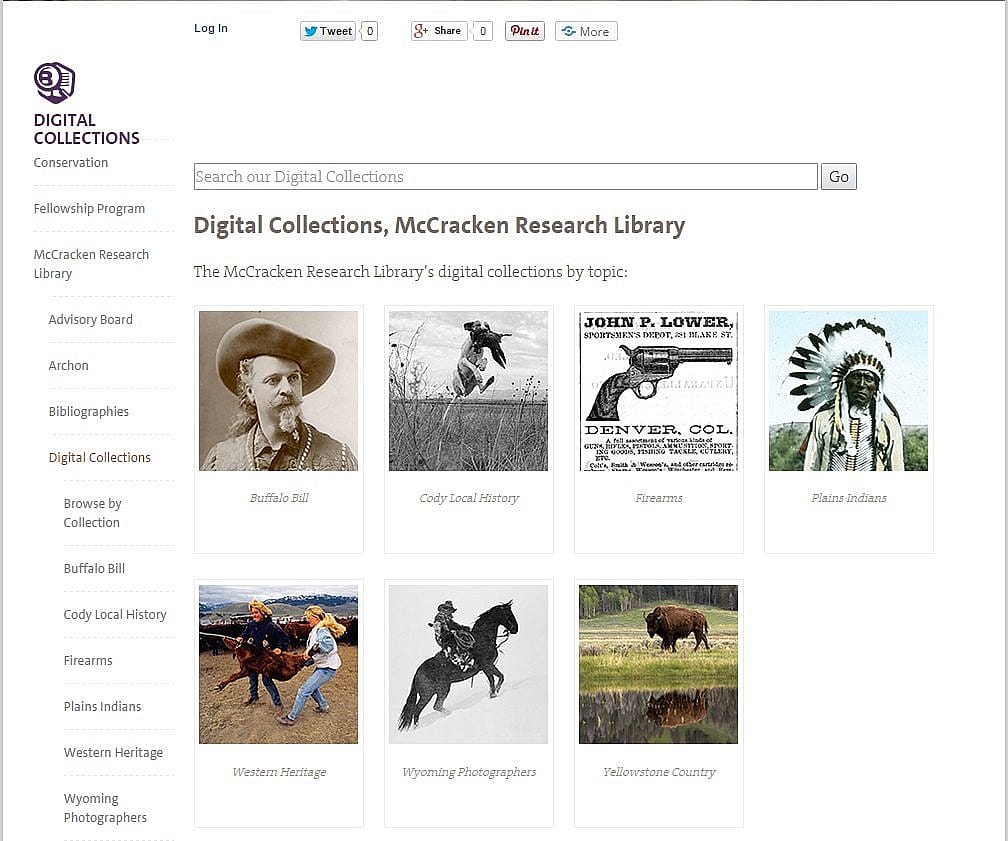 Digital Collections webpage