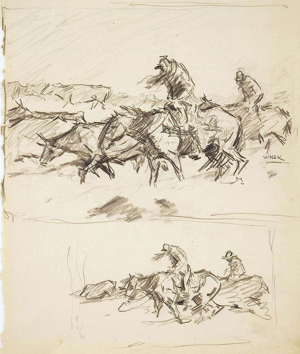 W.H.D. Koerner (1878-1938). Pencil sketch for "Hard Winter," 1932. Gift of Ruth Koerner Oliver and W.H.D. Koerner III. 5.78