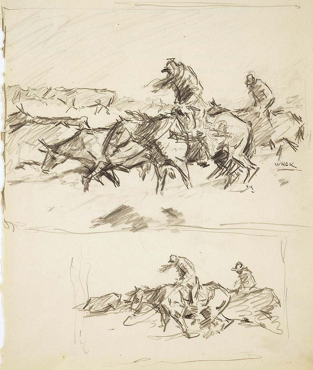 W.H.D. Koerner (1878-1938). Pencil sketch for "Hard Winter," 1932. Gift of Ruth Koerner Oliver and W.H.D. Koerner III. 5.78