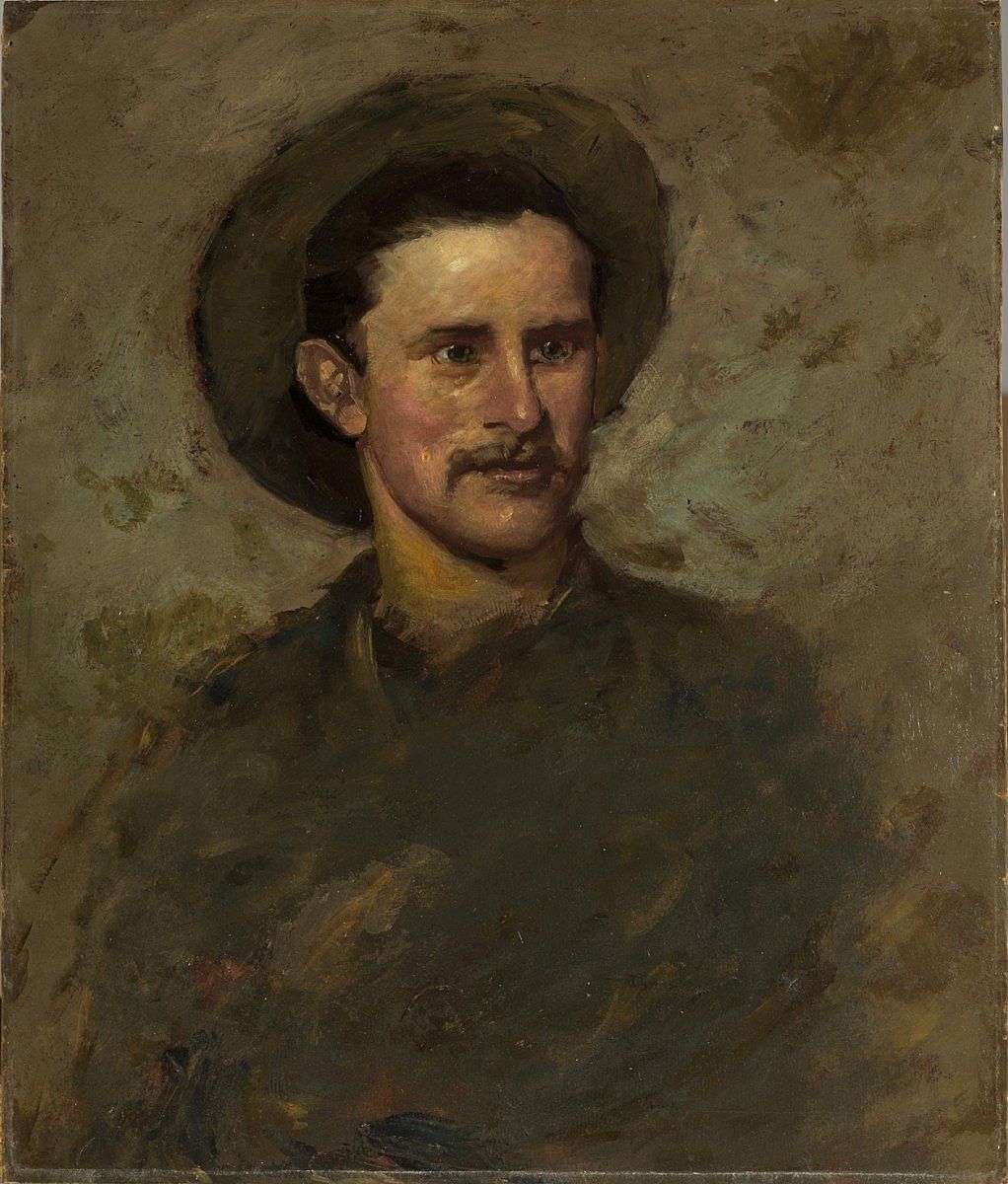 Alexander Phimister Proctor (1860-1950). Proctor Self-Portrait, 1882. Oil on paperboard, 26 x 22 inches. Buffalo Bill Center of the West, Cody, Wyoming. Gift of A. Phimister Proctor Museum with special thanks to Sandy and Sally Church. 2.16.9