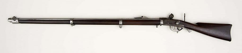 Breech-loading percussion rifle with Lincoln head hammer designed by Hiram Berdan, ca. 1863. Buffalo Bill Center of the West, Cody, Wyoming, USA. Gift of Olin Corporation, Winchester Arms Collection. 1988.8.1241