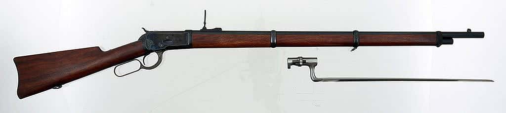 A Winchester Model 1892, on view in the Cody Firearms Museum. 1988.8.259