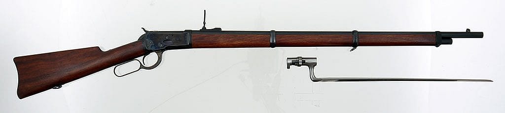 A Winchester Model 1892, on view in the Cody Firearms Museum. 1988.8.259