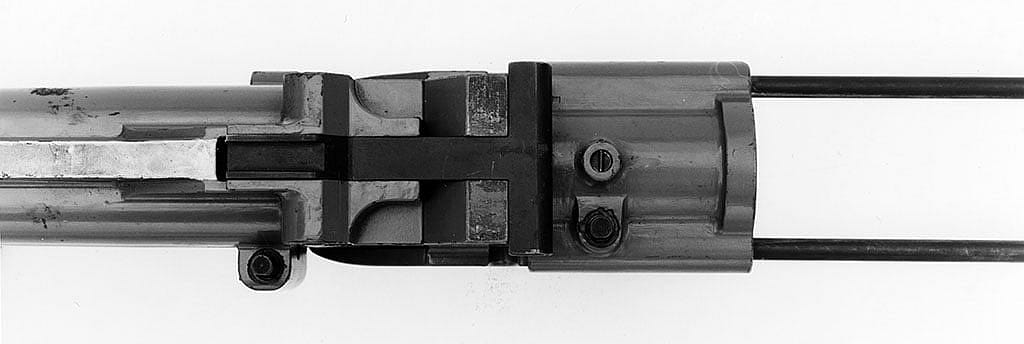 A Treasure from Our West: Liberator Mark II 16 gauge shotgun. Serial number 1. Gift of Olin Corporation, Winchester Arms Collection. 1988.8.5205 (detail)