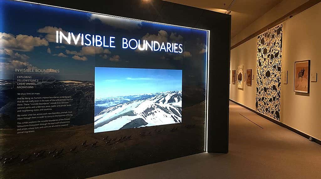 The Invisible Boundaries exhibition, pictured here at the Buffalo Bill Center of the West in 2016, appears at the National Museum of Wildlife Art in Jackson, Wyoming