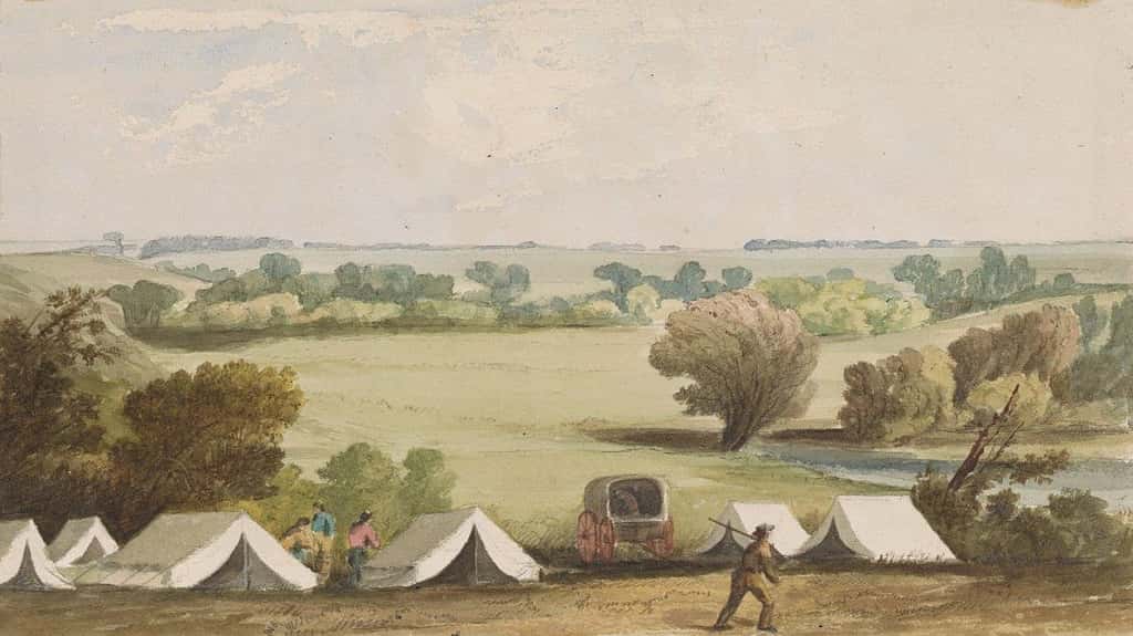 Figure 2. Maple River, 1854-1855. Watercolor with graphite underdrawing. Yale University Art Gallery, New Haven, Connecticut; gift of Paul Mellon, B.A. 1929, L.H.D.H. 1967, Collection (1982.39.5A)