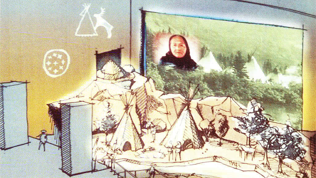 Artist's rendition of the Season of Life Gallery, Plains Indian Museum.