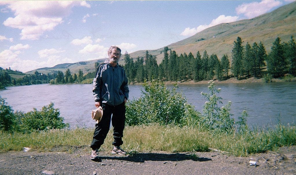 On the banks of the Clearwater River in Idaho.