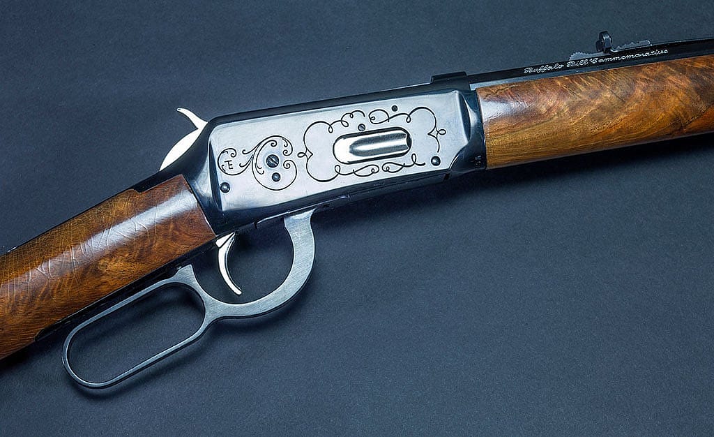 A Treasure from Our West: Buffalo Bill commemorative rifle, Winchester. 1.69.2160 (detail)