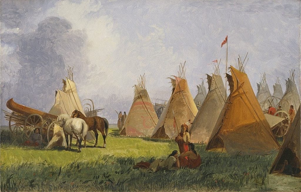 Figure 4. Camp of the Red River Hunters; 1857; Oil on canvas; Amon Carter Museum of American Art, Fort Worth, Texas (1966.52)