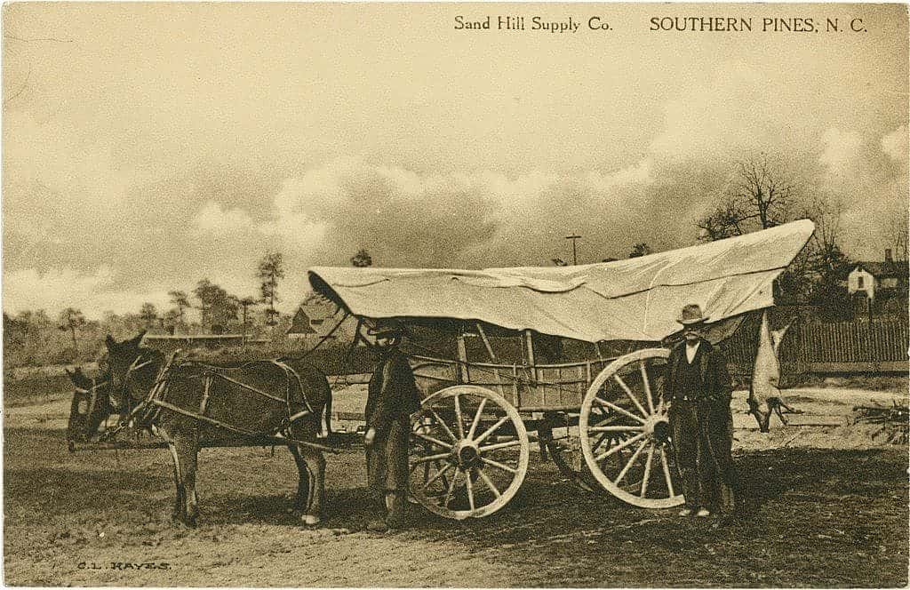 A wagon like Sandhill Supply Company's Conestoga is an unlikely Oregon Trail vehicle.