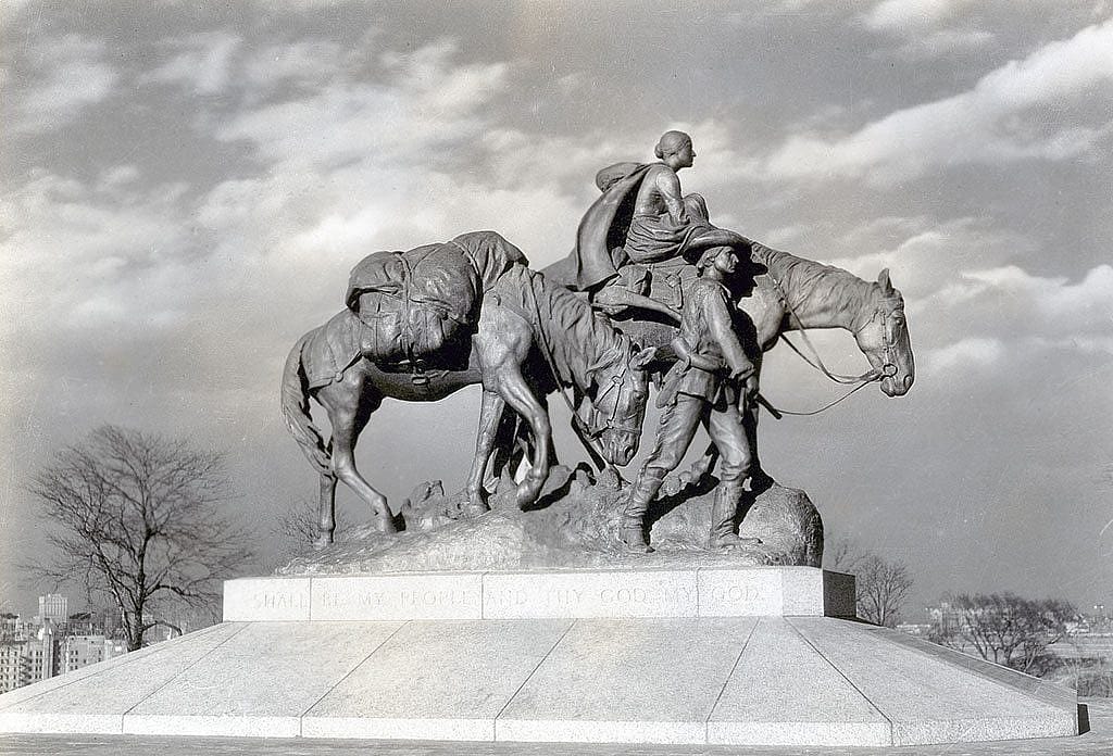 Alexander Phimister Proctor's "Pioneer Mother" (Equestrian) in Penn Valley Park, Kansas City, Missouri, dedicated 1927. MS 242 Alexander Phimister Proctor Collection. P.242.1138