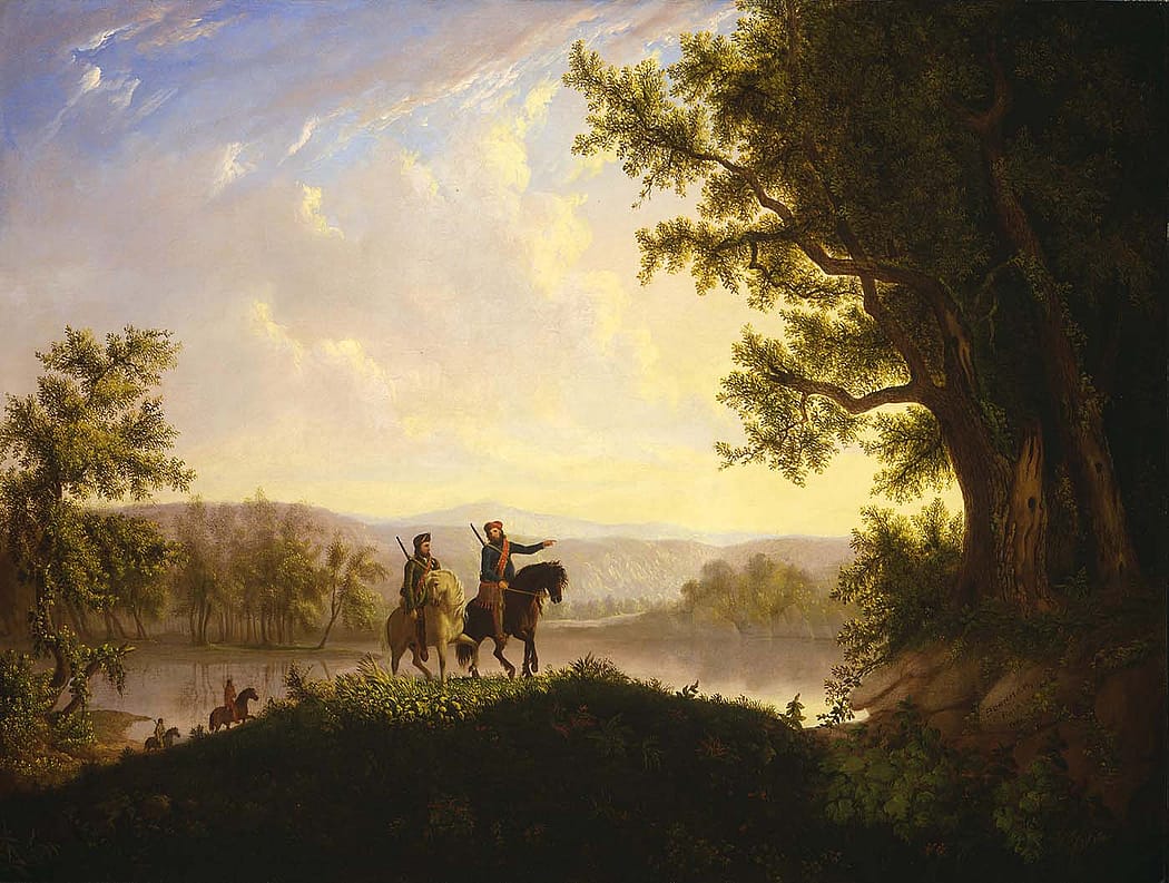Thomas Mickell Burnham (1818-1866). "The Lewis and Clark Expedition," ca. 1850. Oil on canvas, 36.125 x 48.5 inches. Museum purchase. 21.78