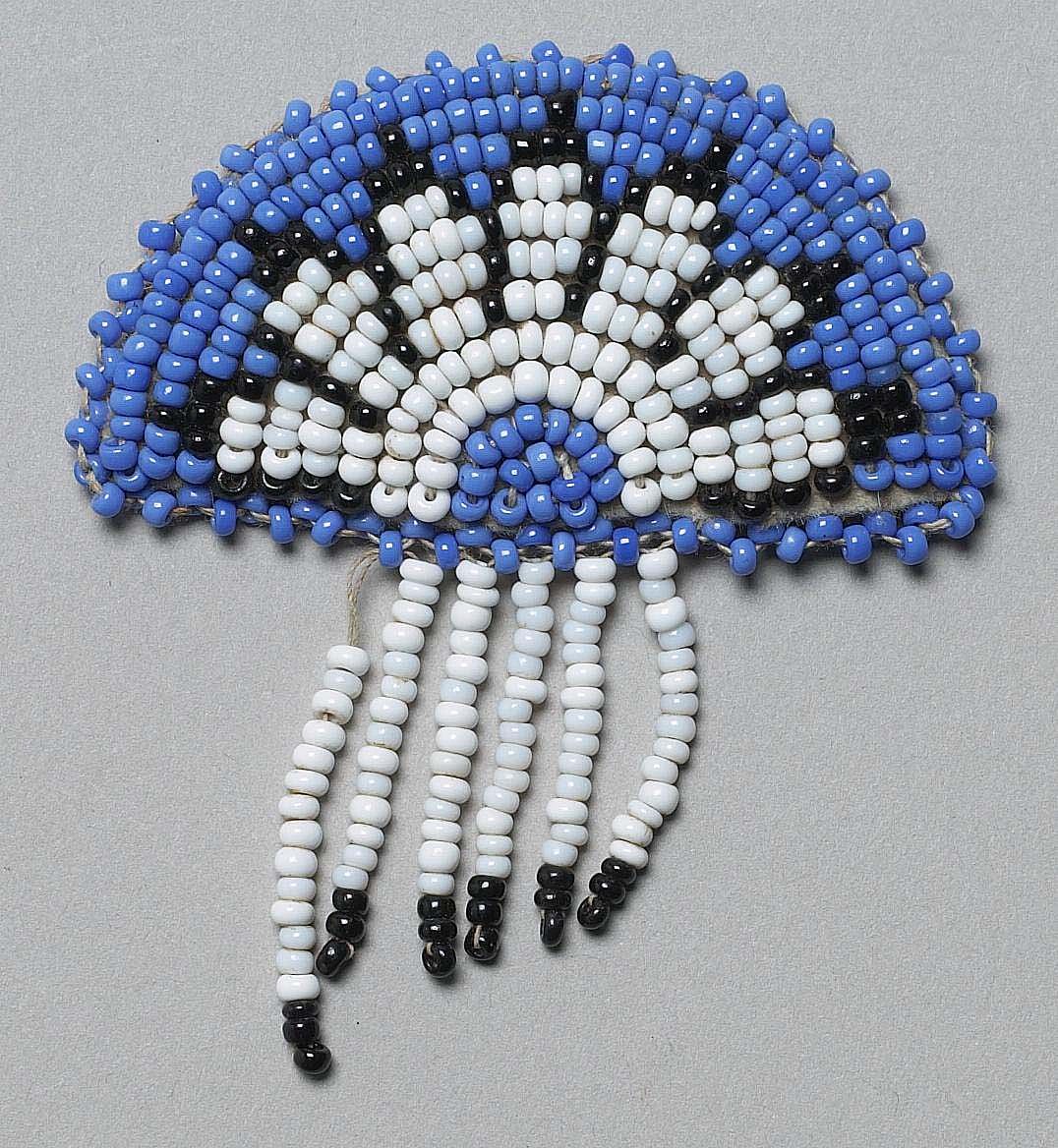 Beaded Native American Church pin. Anne Black Collection. NA.502.47.4