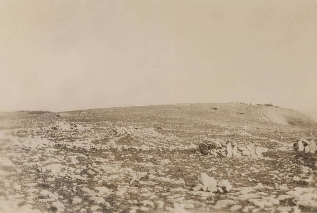 Medicine Wheel, Bighorn Mountains, ca. 1915-1925. MS 320 Paul Dyck Plains Indian Buffalo Culture Collection. P.320.498