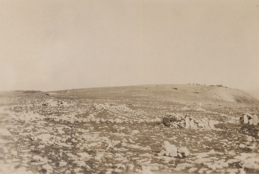 Medicine Wheel, Bighorn Mountains, ca. 1915-1925. MS 320 Paul Dyck Plains Indian Buffalo Culture Collection. P.320.498