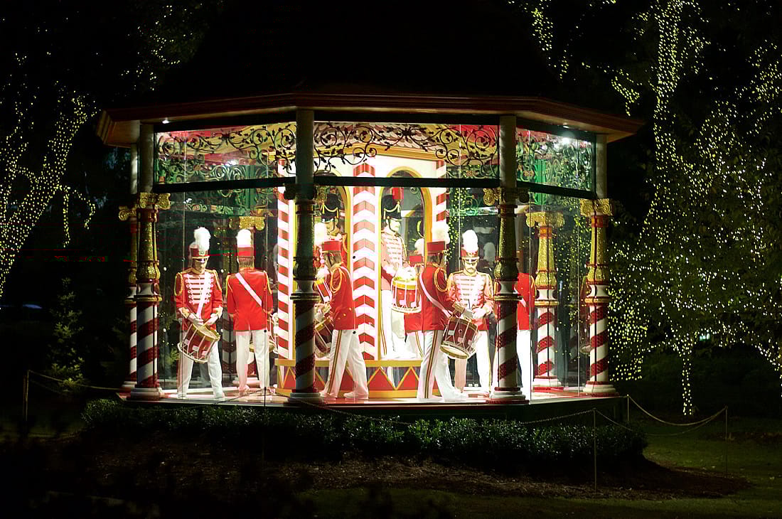 Decoration representing the drummers in the song 12 Days of Christmas. 
