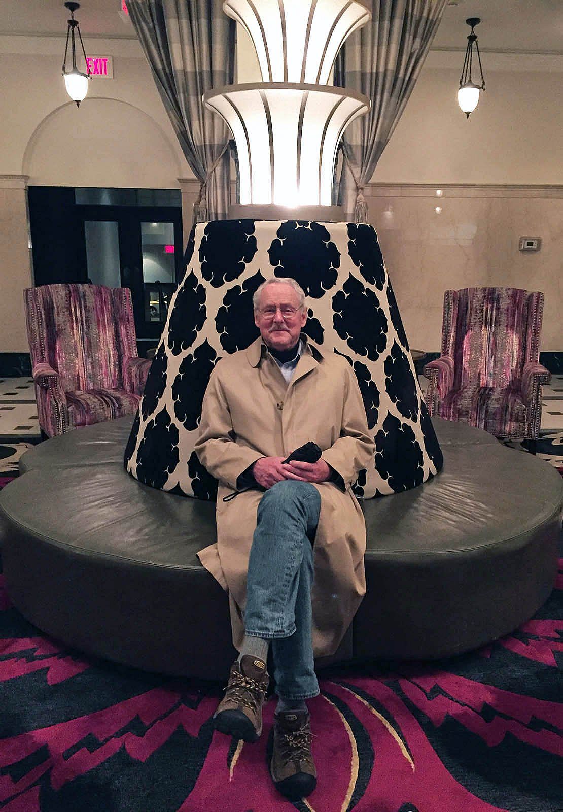 Peter Hassrick, Mayo Hotel lobby, Tulsa, Oklahoma.