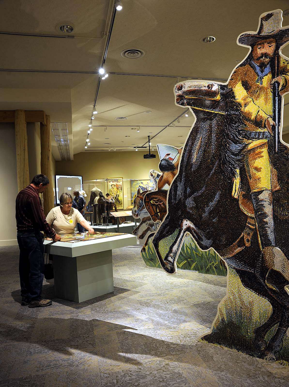 Wild West game and larger-than-life game pieces. Buffalo Bill Museum
