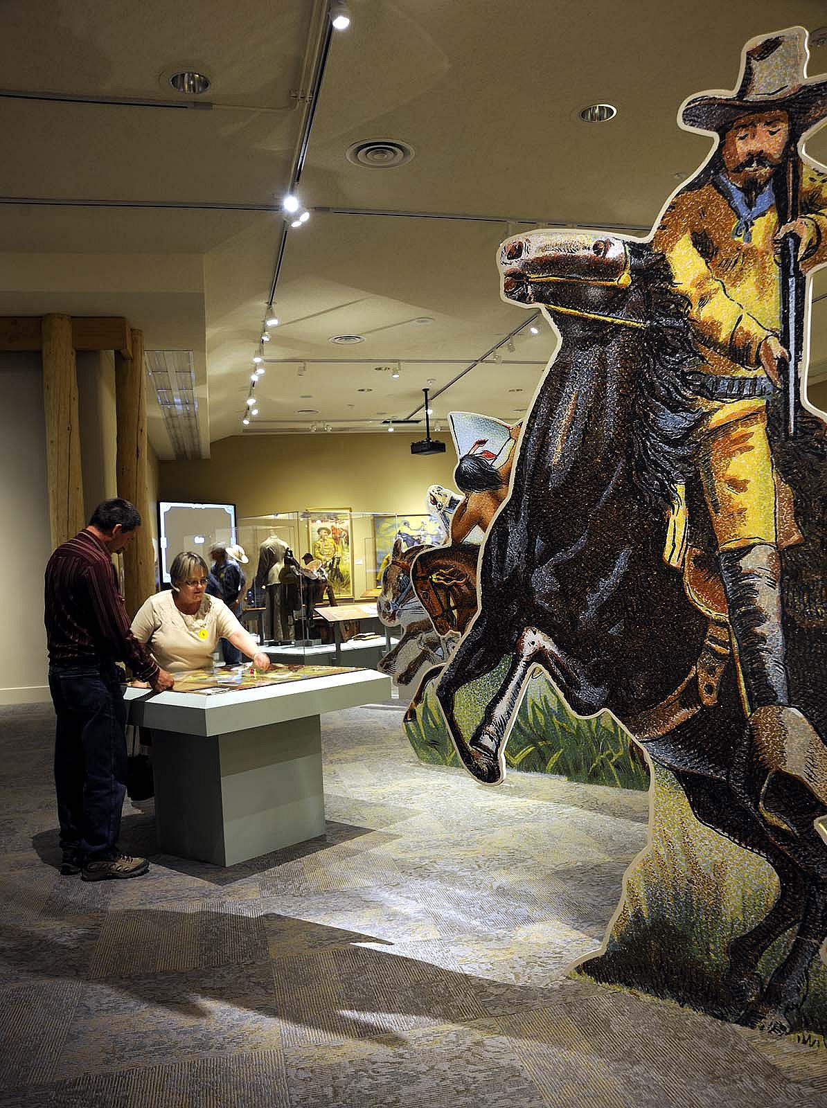 Wild West game and larger-than-life game pieces. Buffalo Bill Museum