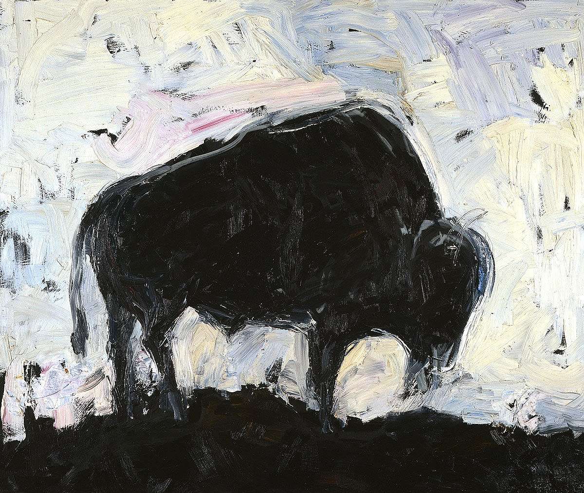 Waddell, Theodore (b. 1941). "Buffalo #2," 1986. Oil on canvas, 60 x 72 inches. Purchased by a grant from the National Endowment for the Arts, a federal agency, and William D. Weiss. 4.91